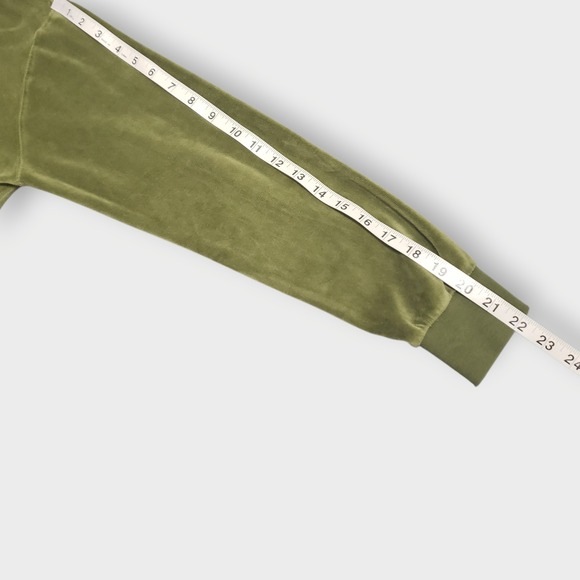 Kule Womens Velour Tracksuit Olive Green Full Zip Jacket and Joggers Set Size M - Picture 8 of 16